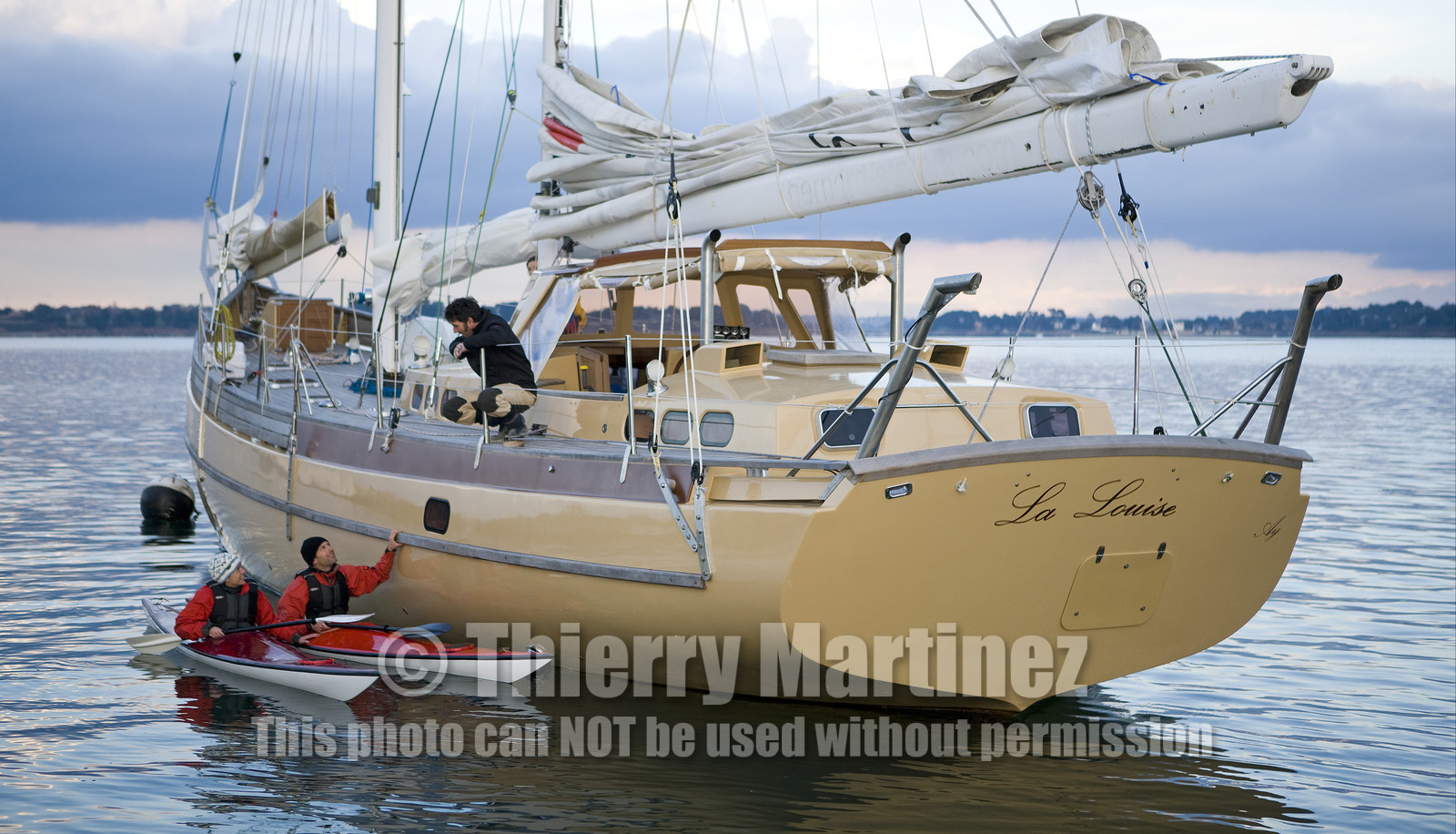 LA LOUISE new schooner  of Thierry Dubois (FRA) Sailing in Golfe du Morbihan (FRA)