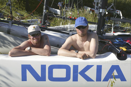 03_3023D © Th.Martinez,STOCKHOLM ARCHIPELAGO SWEDEN, 8 07 03-Archipelago Raid (2003)  Day 1..Team NOKIA-Kempff From left: Joakim Kempff (SWE)& magnus Nordstrom (SWE)