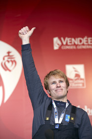 2012 13 VENDEE GLOBE. Winner arrival in Les sables d'Olonne (FRA