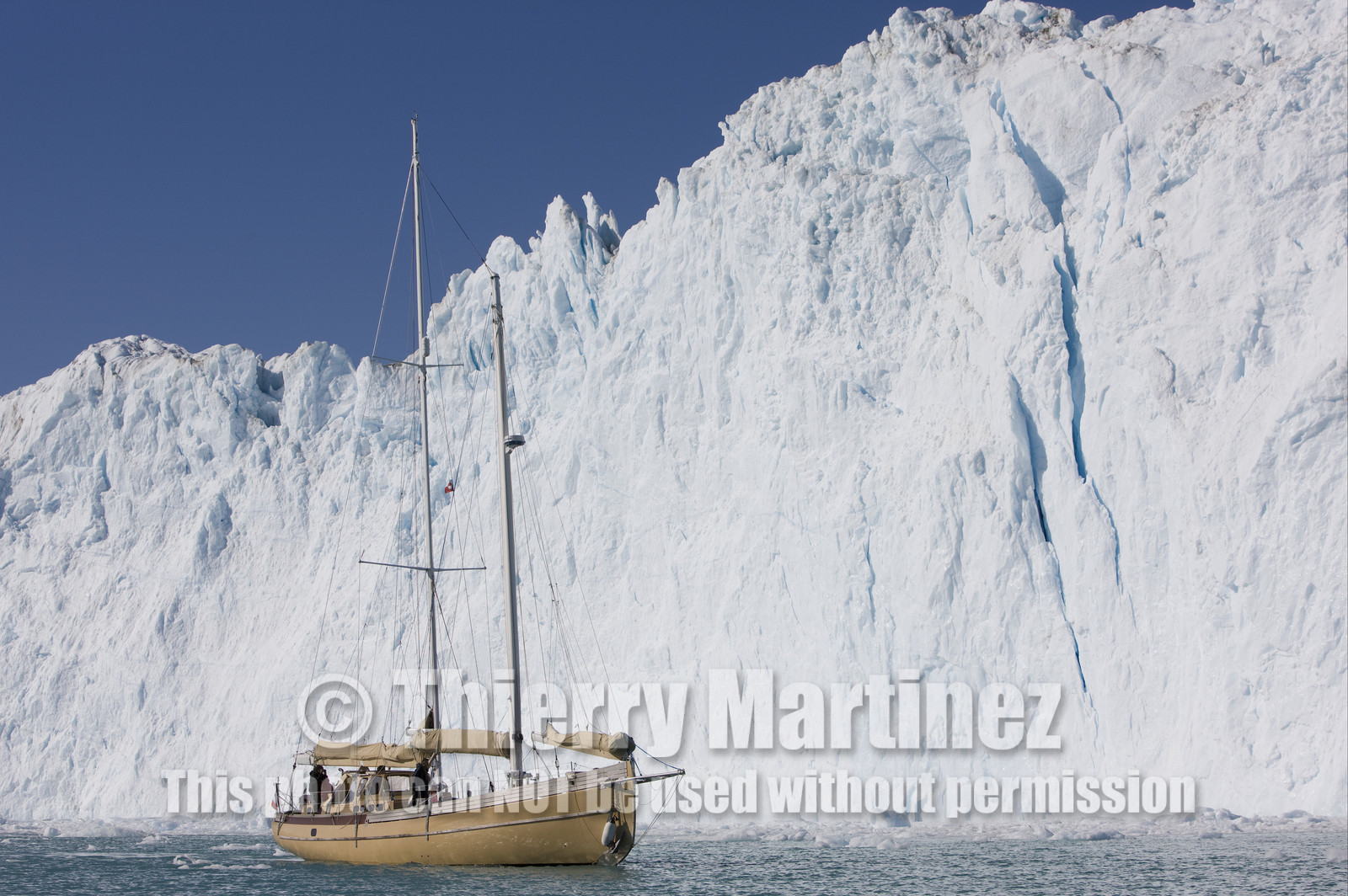 Schooner LA LOUISE sailing on west coast of Greenland.