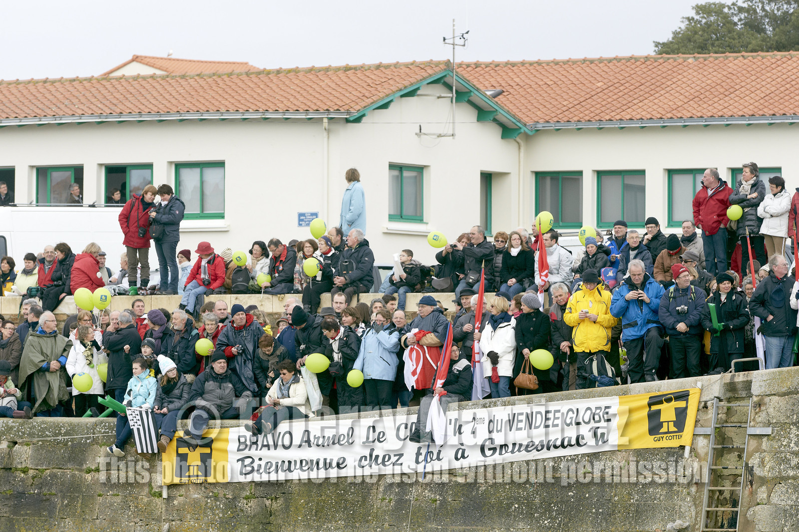 2012 13 VENDEE GLOBE. Winner arrival in Les sables d'Olonne (FRA