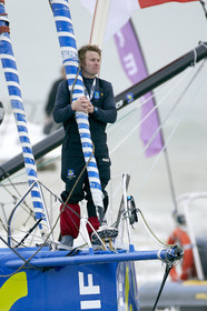 2012 13 VENDEE GLOBE. Winner arrival in Les sables d'Olonne (FRA
