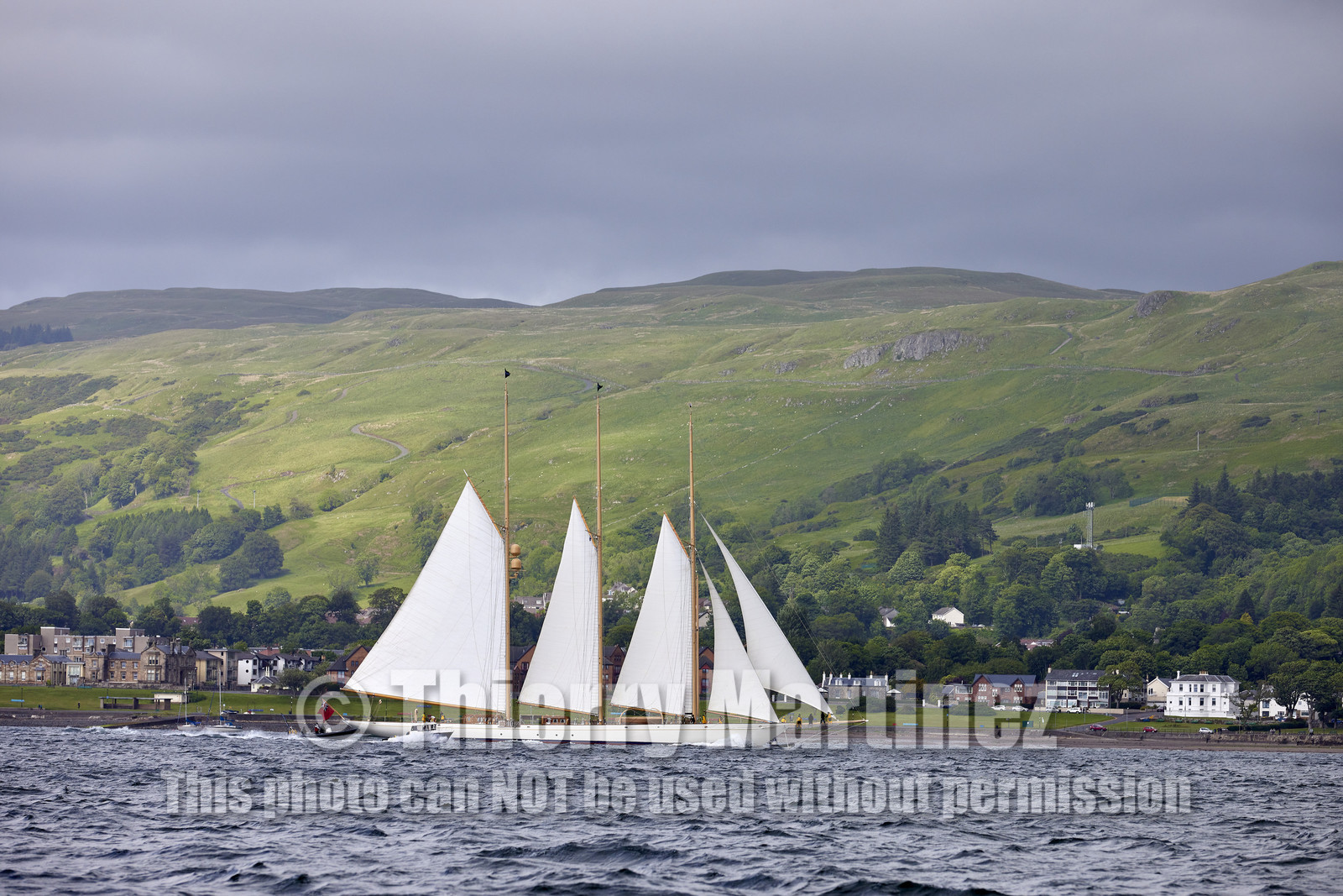 22_17036   © Thierry Martinez.FAIRLIE,SCOTLAND - UK 11th June 20222022 RICHARD MILLE FIFE REGATTA.Day 1. Race cancelled ,