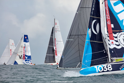 23_22528   © Thierry Martinez. LES SABLES D'OLONNE, 85 - FRANCE 25 septembre 2023.Départ MINI TRANSAT 2023. Départ du Dimanche 24 septembre retardé au Lundi 25 Sept .Les Sables d’Olonne (FRA)    Santa Cruz de la Palma ( Canaries)    St François ( Guadeloupe): 4050 NM.