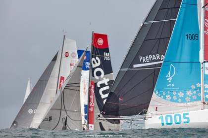 23_22388   © Thierry Martinez. LES SABLES D'OLONNE, 85 - FRANCE 25 septembre 2023.Départ MINI TRANSAT 2023. Départ du Dimanche 24 septembre retardé au Lundi 25 Sept .Les Sables d’Olonne (FRA)    Santa Cruz de la Palma ( Canaries)    St François ( Guadeloupe): 4050 NM.