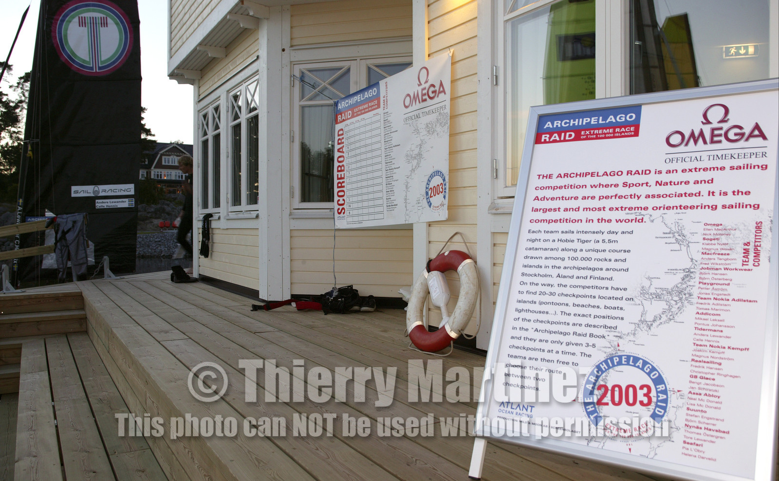 03_3173D  © Th.Martinez,STOCKHOLM SWEDEN, 8 07 03-Archipelago Raid (2003).Nynäshamn..Stop in first HQ in Nynäs-havsbad hotel