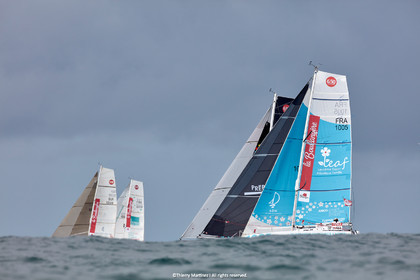 23_22535   © Thierry Martinez. LES SABLES D'OLONNE, 85 - FRANCE 25 septembre 2023.Départ MINI TRANSAT 2023. Départ du Dimanche 24 septembre retardé au Lundi 25 Sept .Les Sables d’Olonne (FRA)    Santa Cruz de la Palma ( Canaries)    St François ( Guadeloupe): 4050 NM.