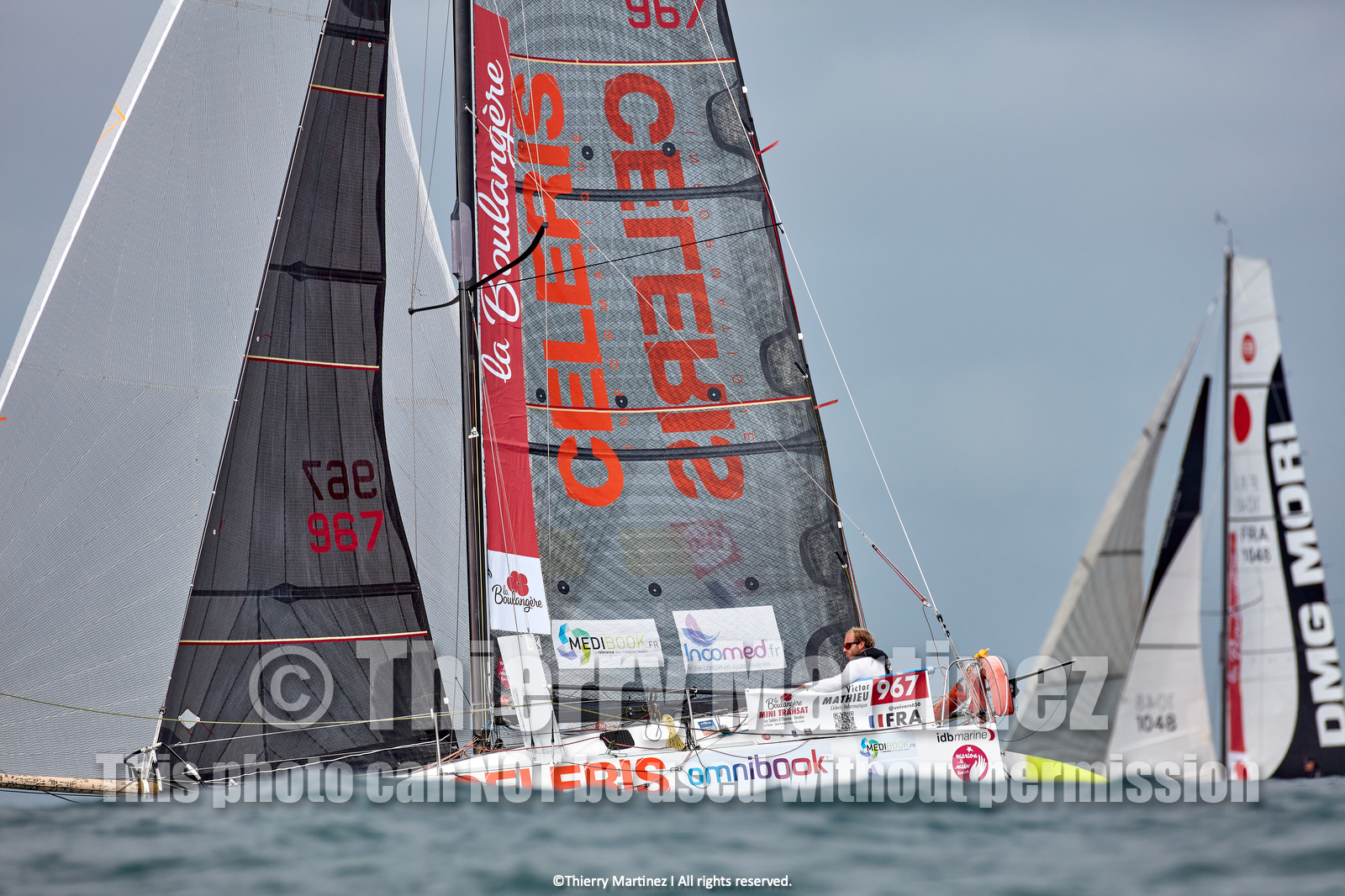 23_22658   © Thierry Martinez. LES SABLES D'OLONNE, 85 - FRANCE 25 septembre 2023.Départ MINI TRANSAT 2023. Départ du Dimanche 24 septembre retardé au Lundi 25 Sept .Les Sables d’Olonne (FRA)    Santa Cruz de la Palma ( Canaries)    St François ( Guadeloupe): 4050 NM.