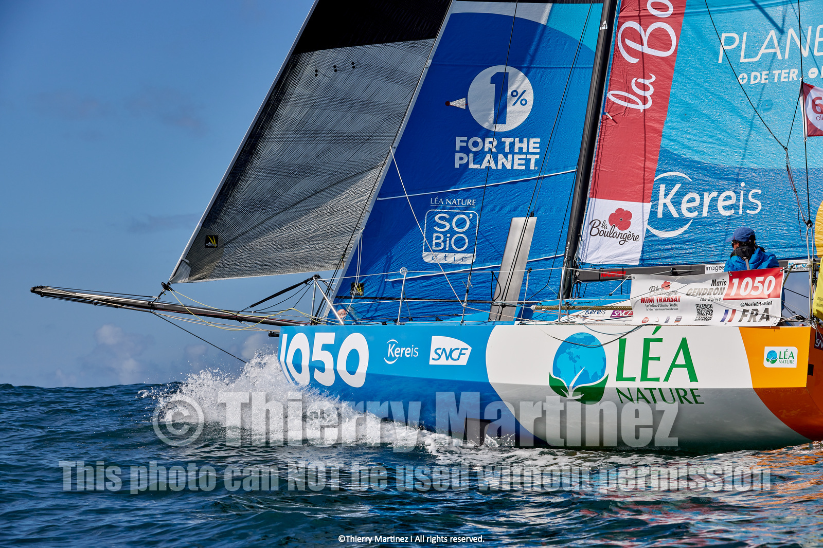 23_22144   © Thierry Martinez. LES SABLES D'OLONNE, 85 - FRANCE 25 septembre 2023.Départ MINI TRANSAT 2023. Départ du Dimanche 24 septembre retardé au Lundi 25 Sept .Les Sables d’Olonne (FRA)    Santa Cruz de la Palma ( Canaries)    St François ( Guadeloupe): 4050 NM.