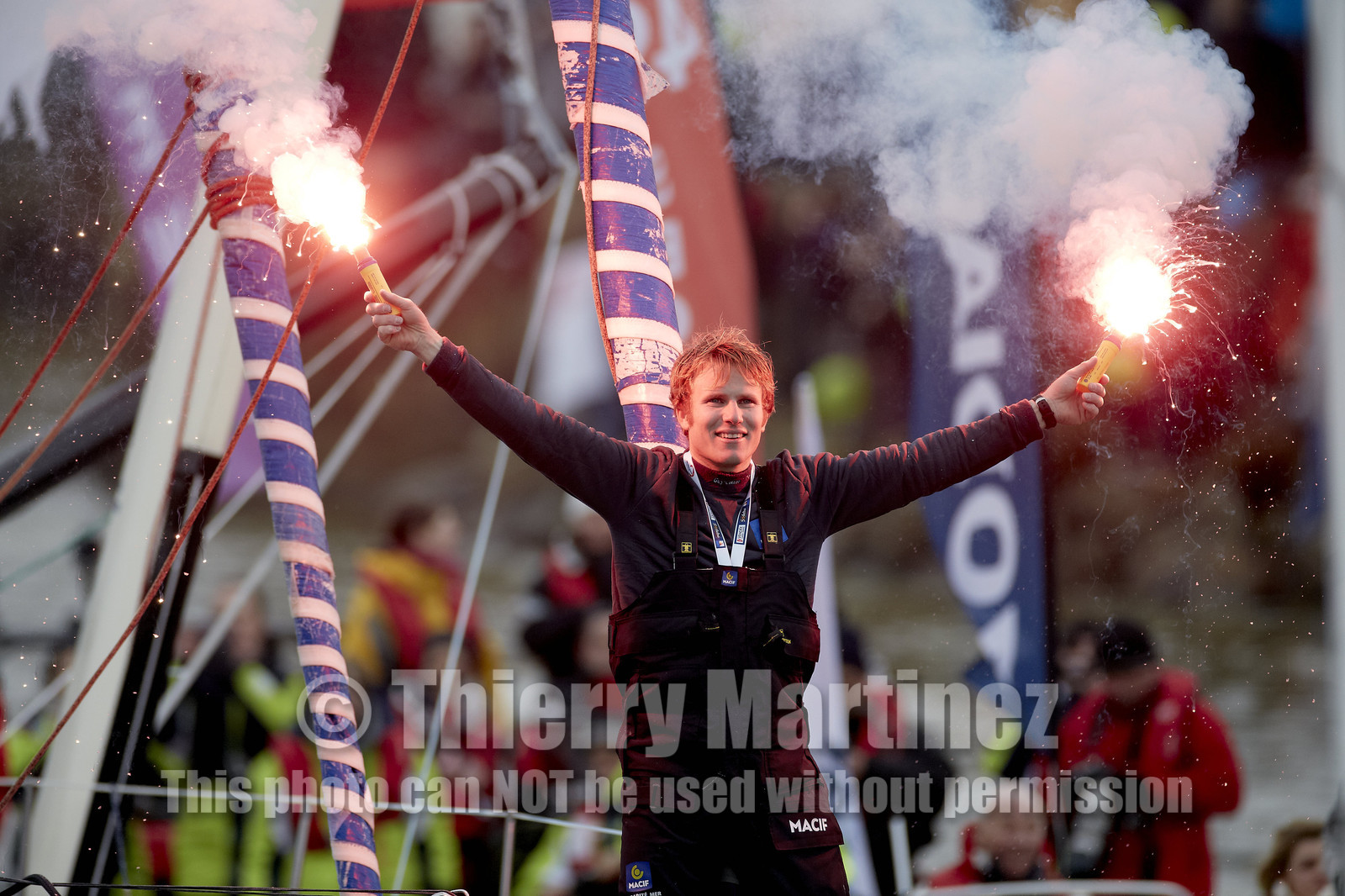 2012 13 VENDEE GLOBE. Winner arrival in Les sables d'Olonne (FRA