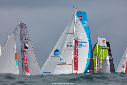 23_22406   © Thierry Martinez. LES SABLES D'OLONNE, 85 - FRANCE 25 septembre 2023.Départ MINI TRANSAT 2023. Départ du Dimanche 24 septembre retardé au Lundi 25 Sept .Les Sables d’Olonne (FRA)    Santa Cruz de la Palma ( Canaries)    St François ( Guadeloupe): 4050 NM.
