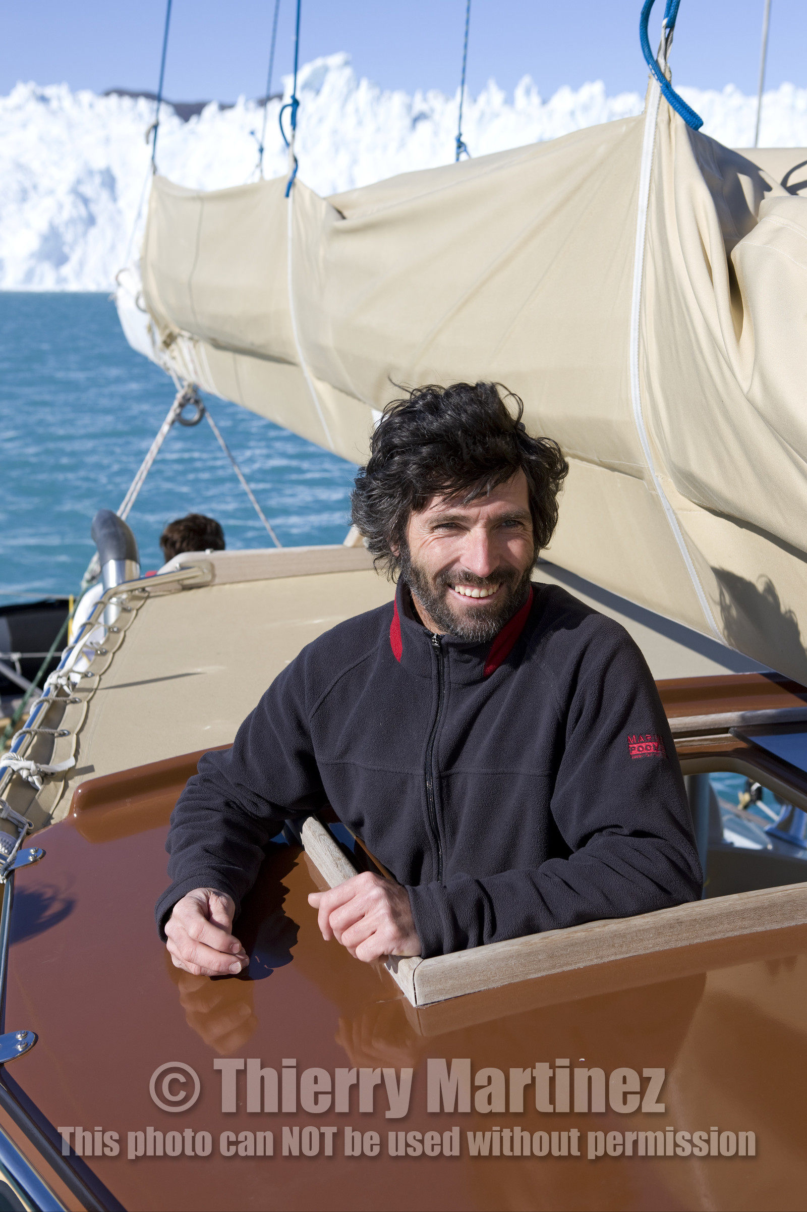 Schooner LA LOUISE sailing on west coast of Greenland.