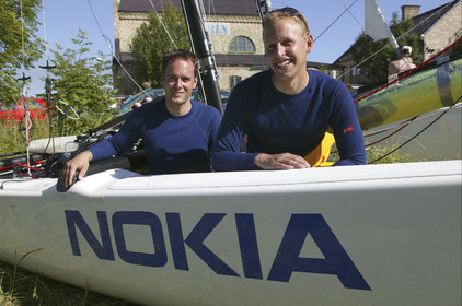 03_3024D © Th.Martinez,STOCKHOLM ARCHIPELAGO SWEDEN, 8 07 03-Archipelago Raid (2003)  Day 1. Team NOKIA-Adilstam  .Frederik Aldistam (SWe) & Tomas Marimon (SWE)